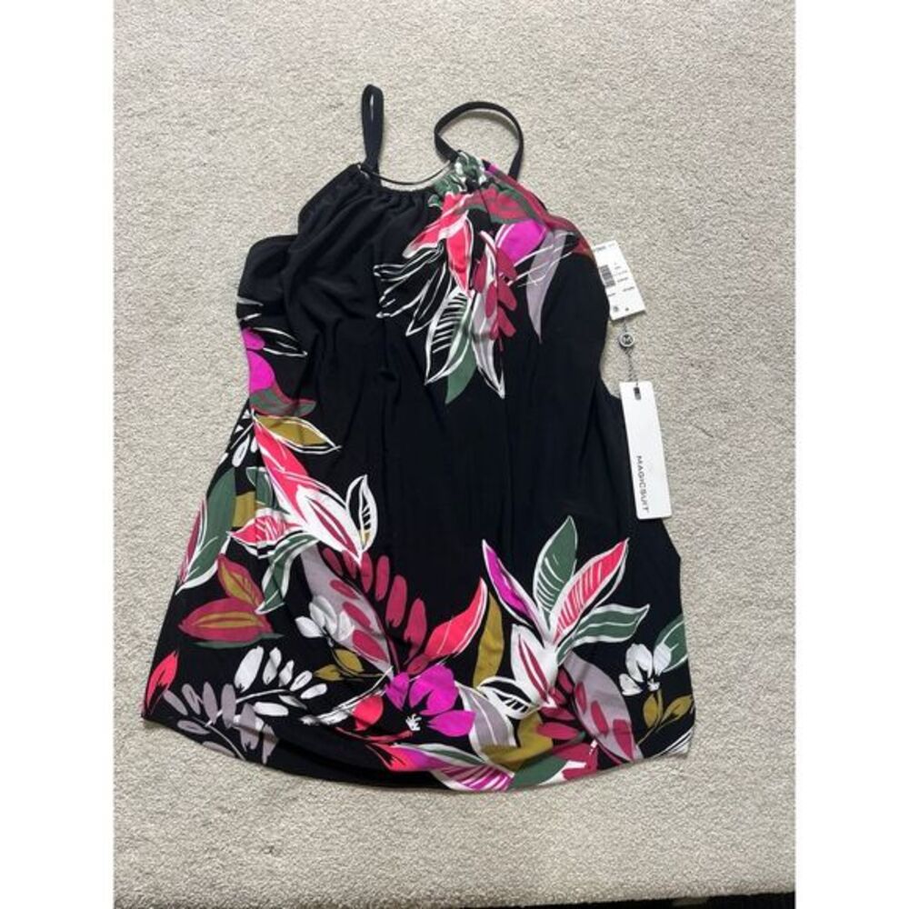Magicsuit Woman's Size 10 One Piece Floral/Black Sliming Swim Suit